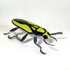 Jewel Beetle chartreuse.6x6.$250ea.fused glass&steelWEB