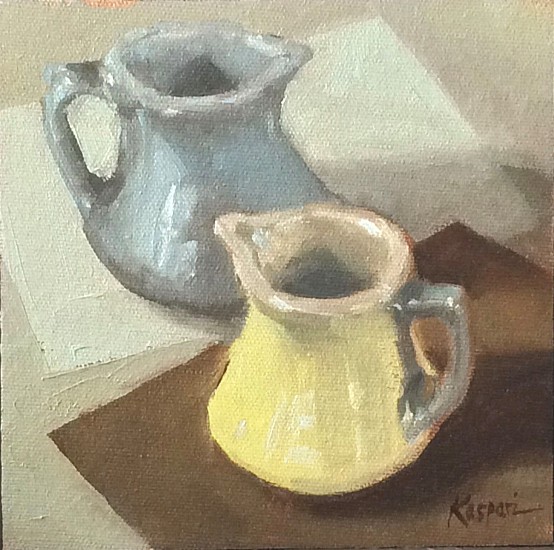 Debby Kaspari, FIRST VISIT (PITCHERS)
Oil on Canvas Panel, 6 x 6 in. (15.2 x 15.2 cm)
KAS142