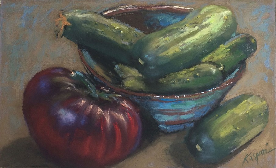 Debby Kaspari, PICKLES TO COME, 2021
Pastel and paper, 6 x 10 in. (15.2 x 25.4 cm)
KAS138